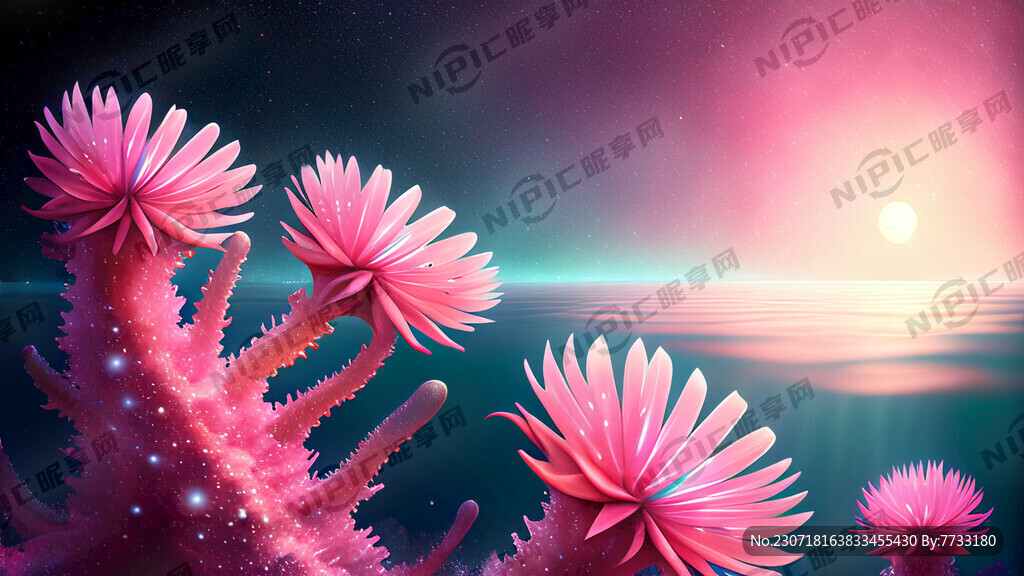 粉色花海星空科技
