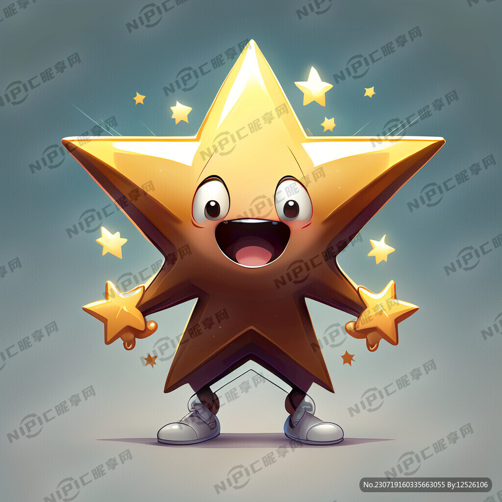 星星形状的卡通吉祥物