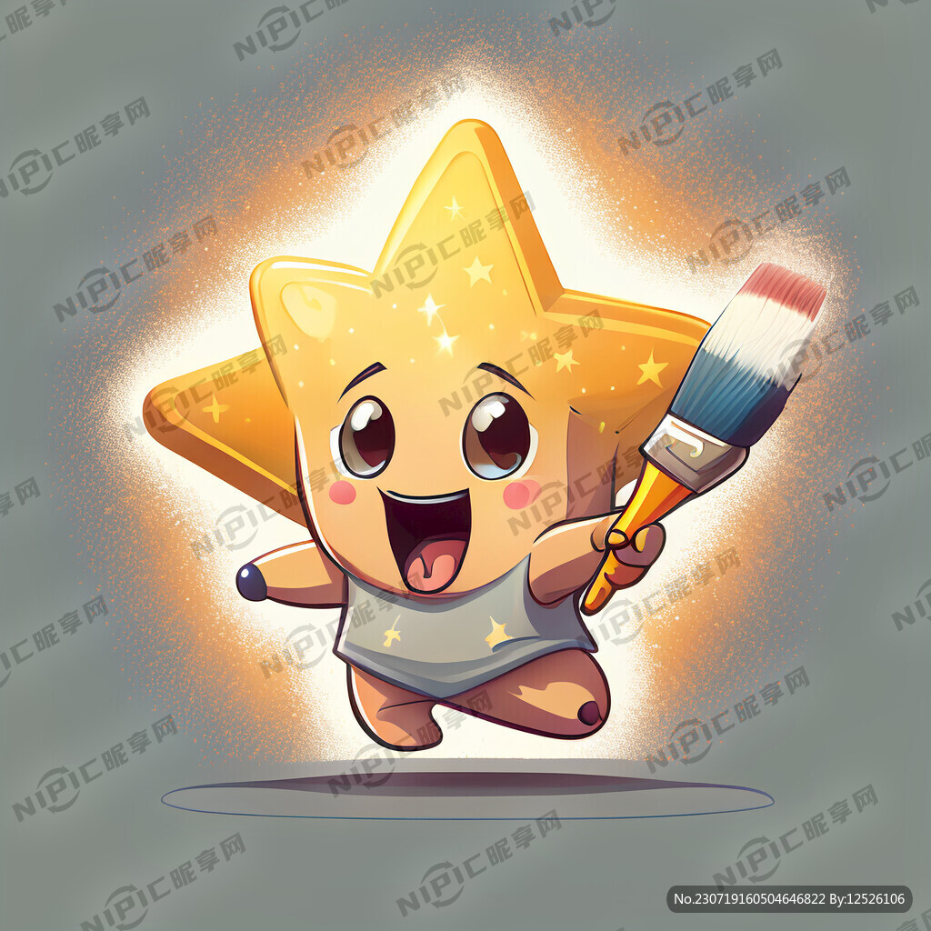 星星形状的可爱卡通吉祥物