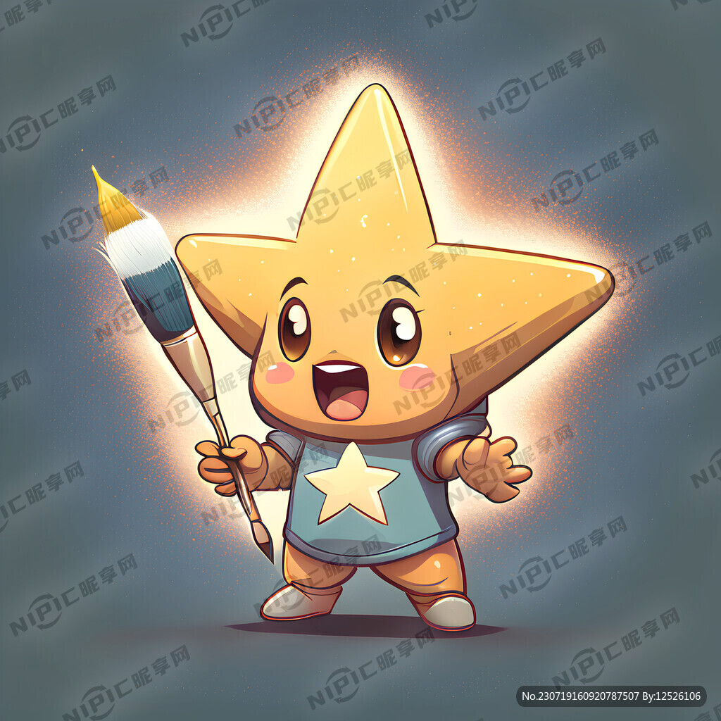 星星形状的可爱卡通吉祥物