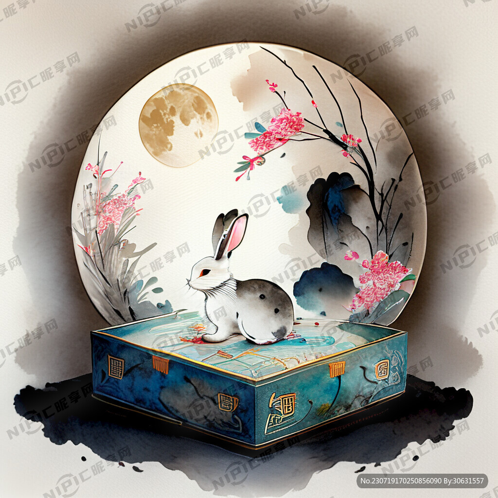 月饼盒中国风要有嫦娥有玉兔