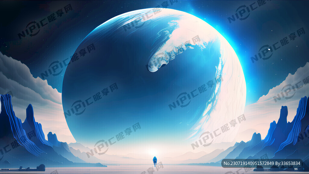 一张蓝色科幻风格壁纸