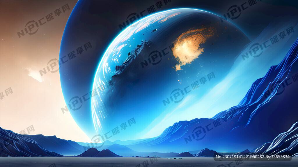 一张蓝色科幻风格壁纸