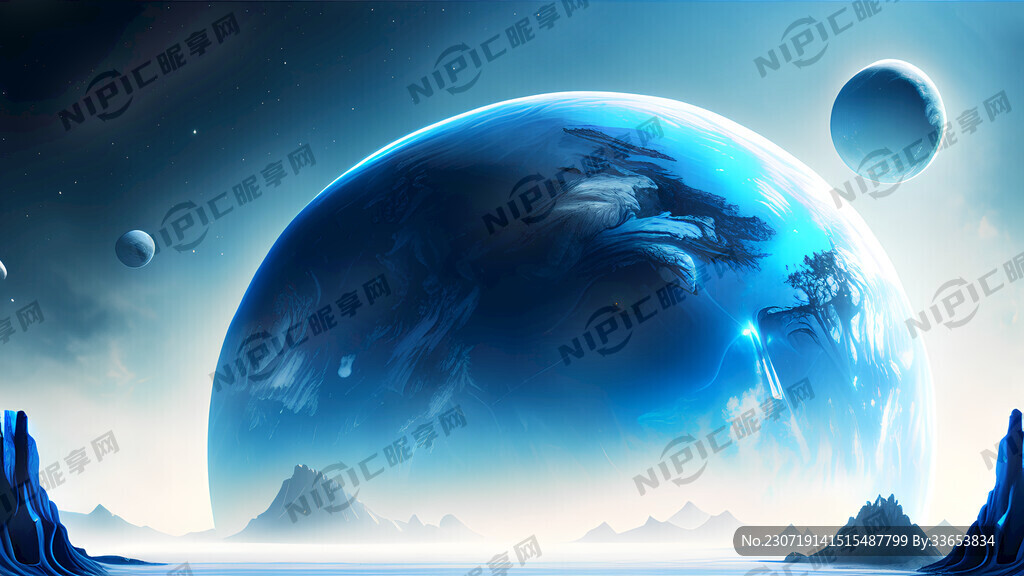 一张蓝色科幻风格壁纸