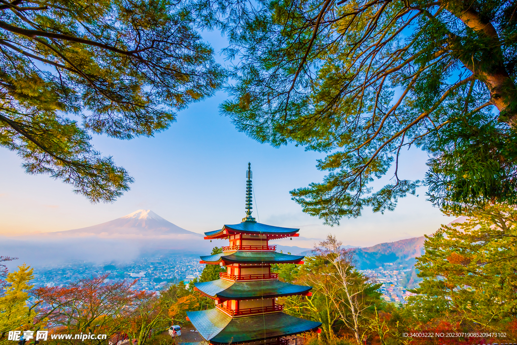 日本富士山风景