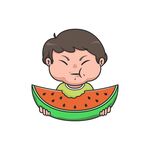 吃西瓜人物