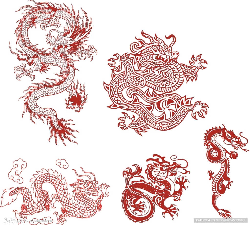 龙剪纸
