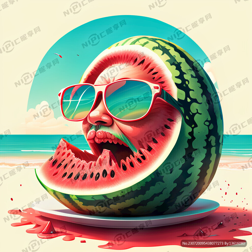 清凉夏日 吃西瓜做设计