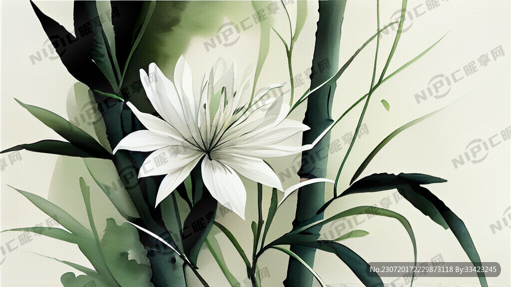 藤编 竹艺 花 扭曲 绿色为主