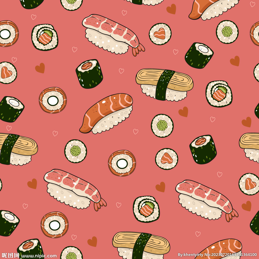 寿司图案