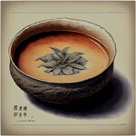 普洱茶，手绘