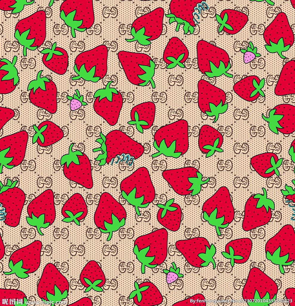 碎花草莓