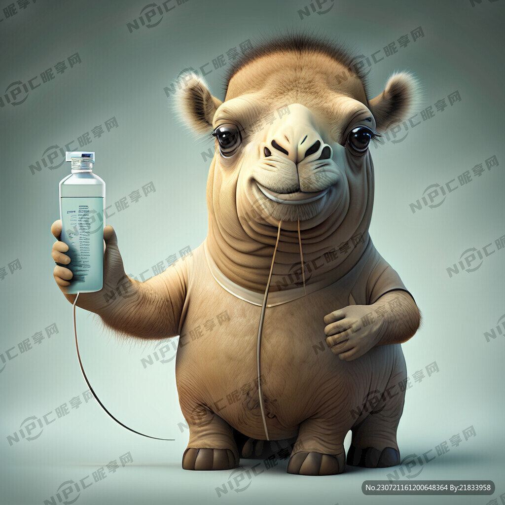 头部是萌萌的骆驼形象