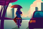 雨季街景