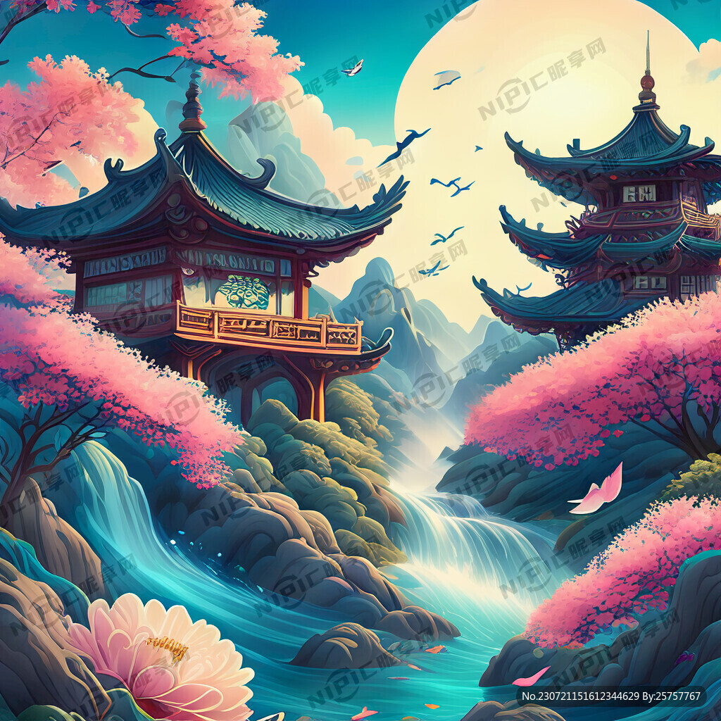 游戏梦幻唯美新中式风景 超高清