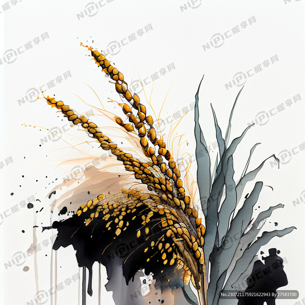 丰收的季节 五谷丰登 浅色的