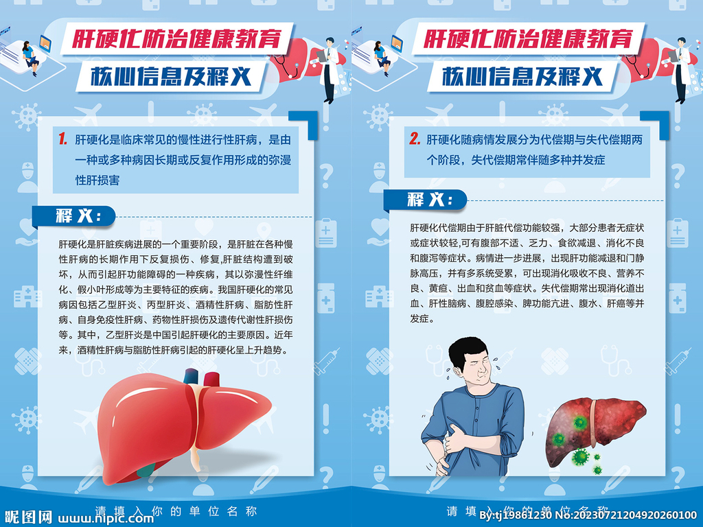 肝硬化防治健康教育核心信息