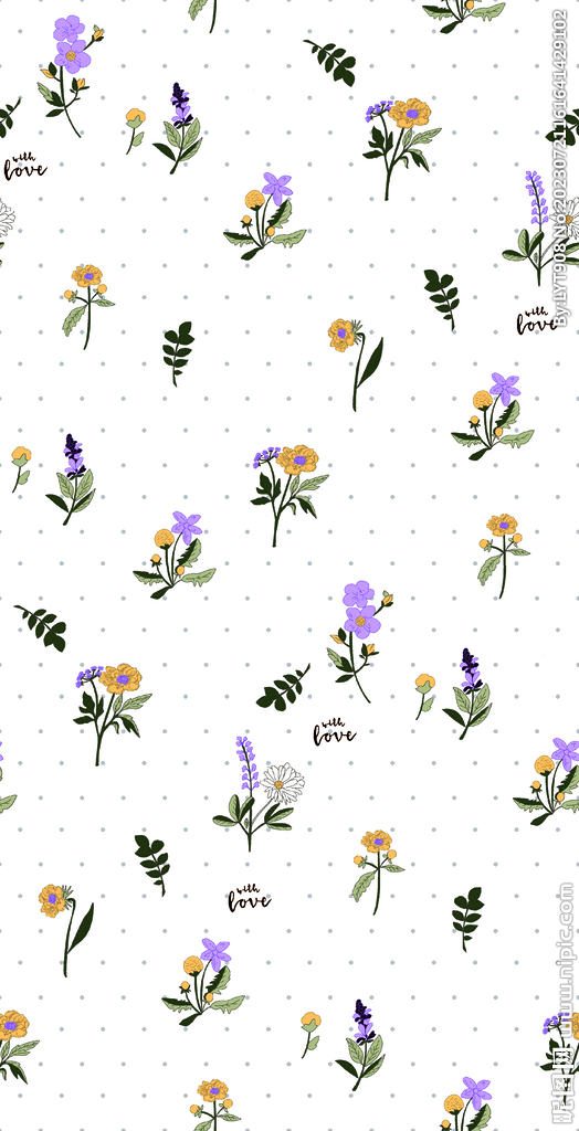 雏菊 小碎花 圆点花