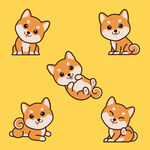 卡通柴犬