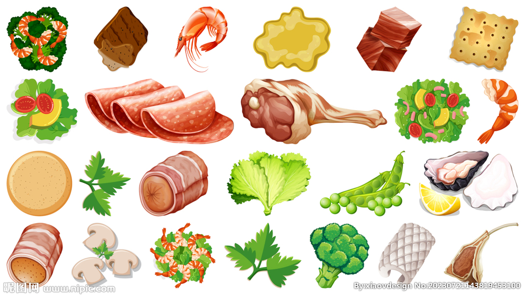 肉类蔬菜插画