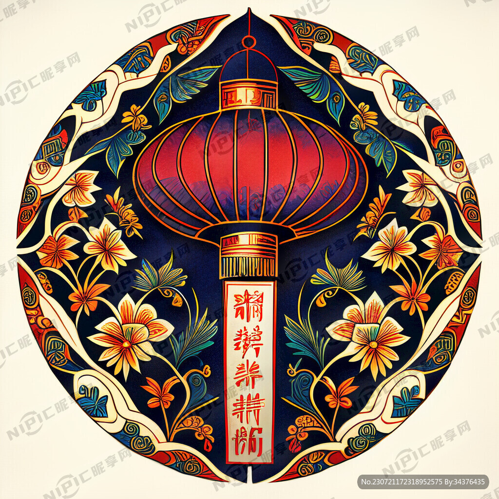 中国传统喜庆图案 手绘线稿