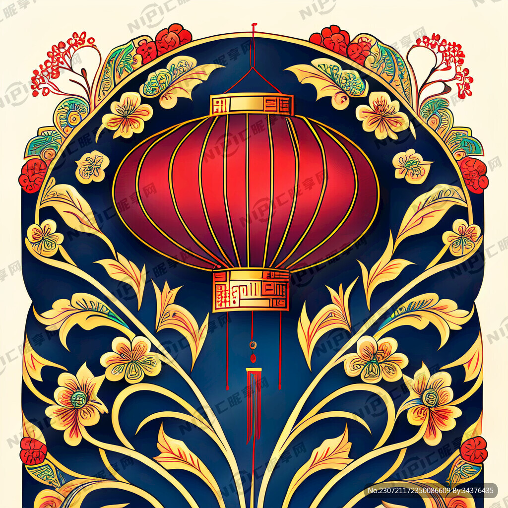 中国传统喜庆图案 手绘线稿