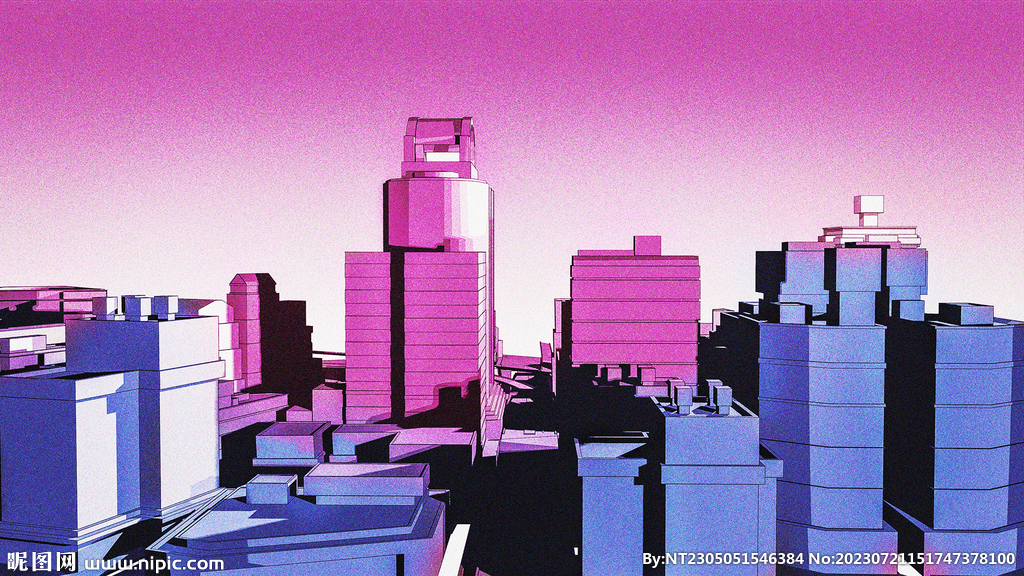 城市建筑插画