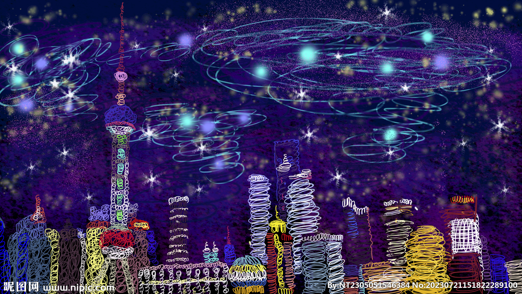 城市插画 