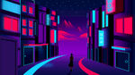 插画遥望星辰