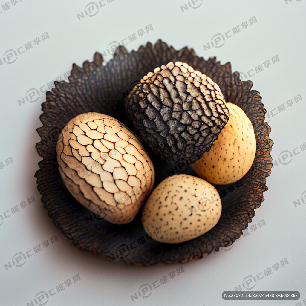 松茸 自然清新风格 浅色背景