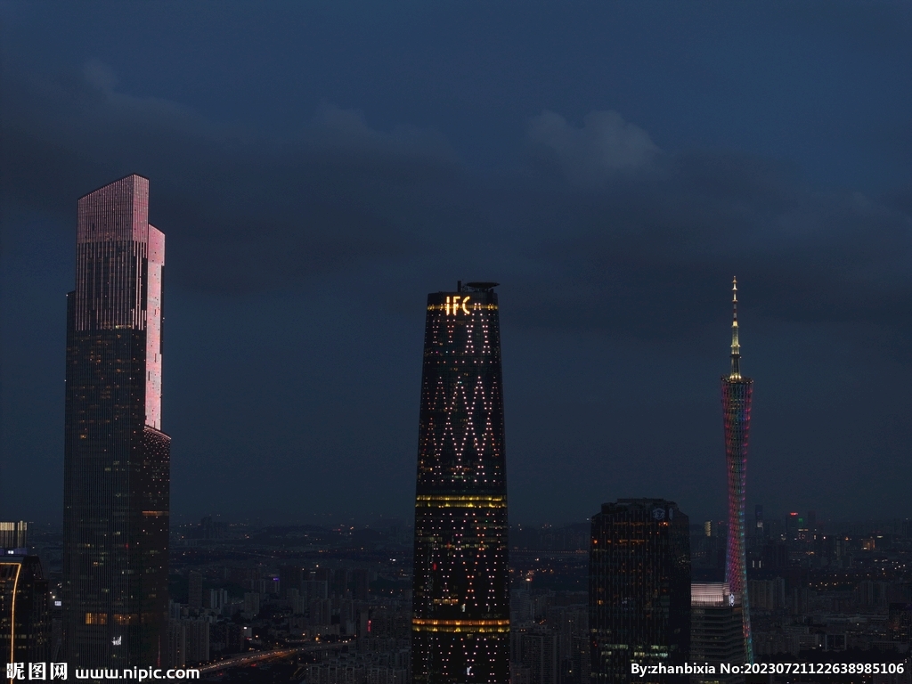 广州建筑夜景图