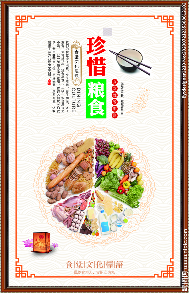 节约粮食海报