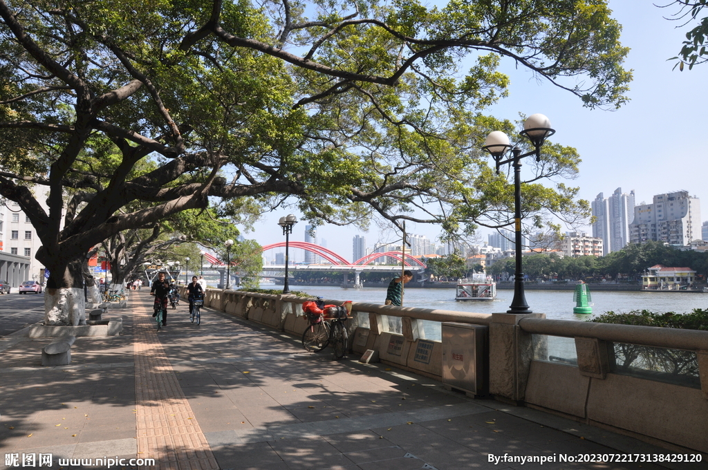 广州城市打卡点沿江西路珠江河畔