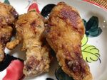 油炸鸡腿美食