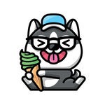 卡通哈士奇