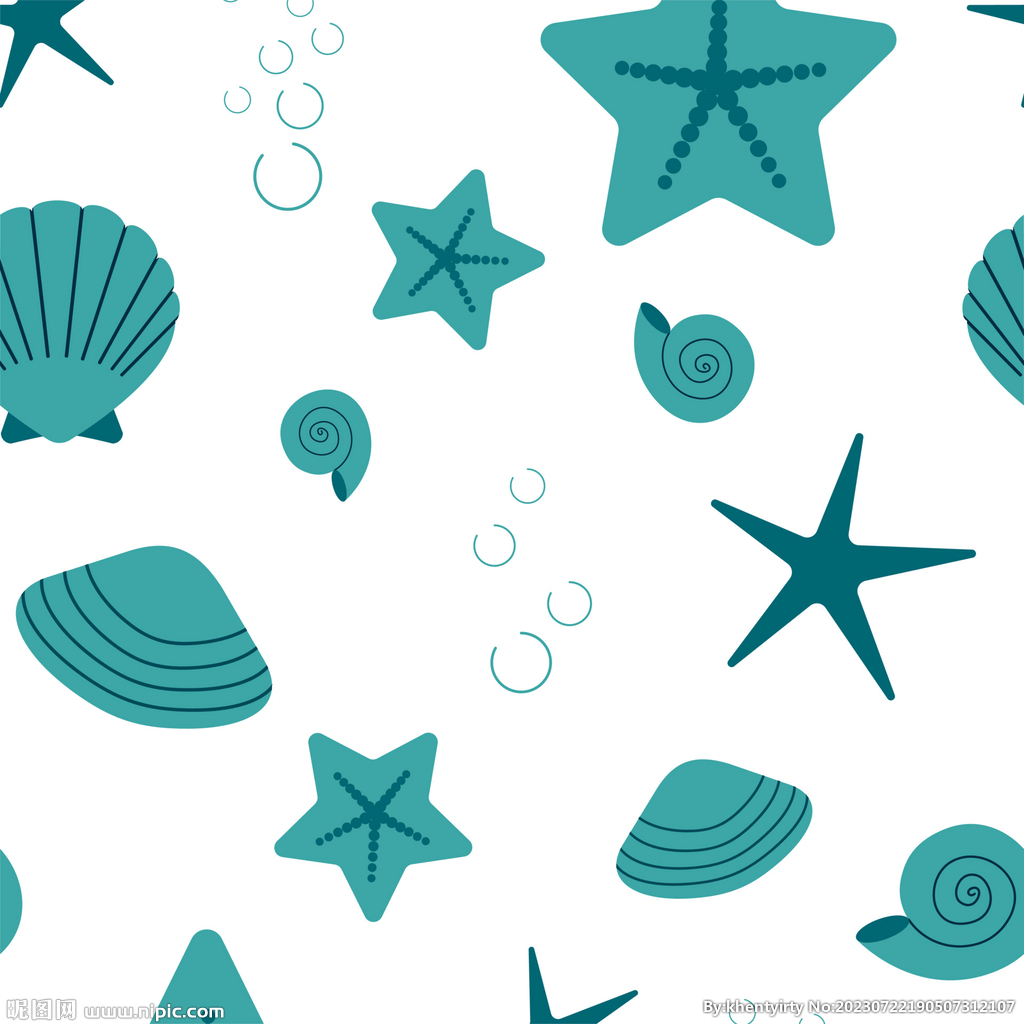 贝壳海螺海星图案