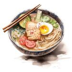 拉面插画 