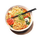 拉面插画 