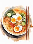 拉面插画 