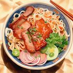 拉面插画 