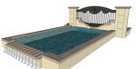 水池水景模型