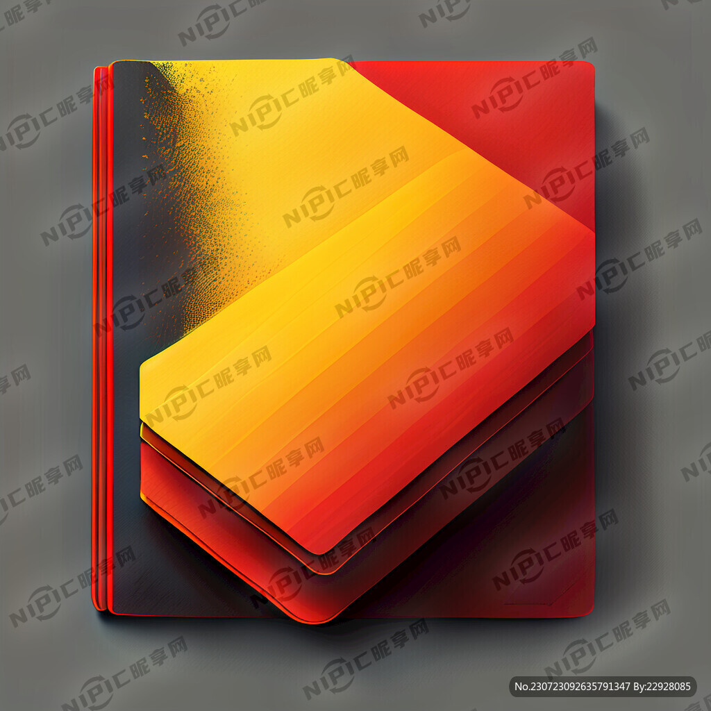 红色黄色渐变画册封皮