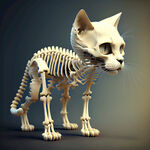 猫，骨骼，透视