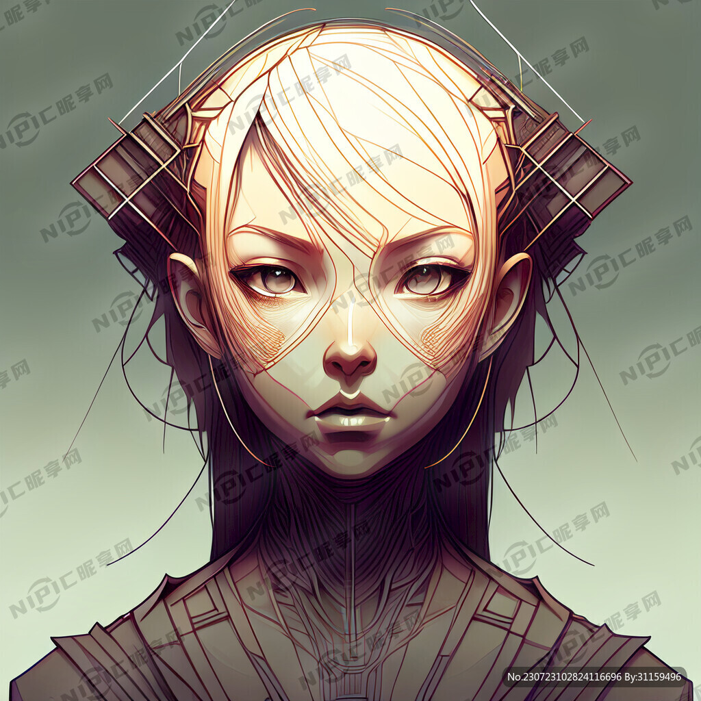 弄一个正面的线条图片