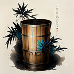 竹桶，中国风