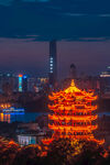 武汉城市夜景黄鹤楼