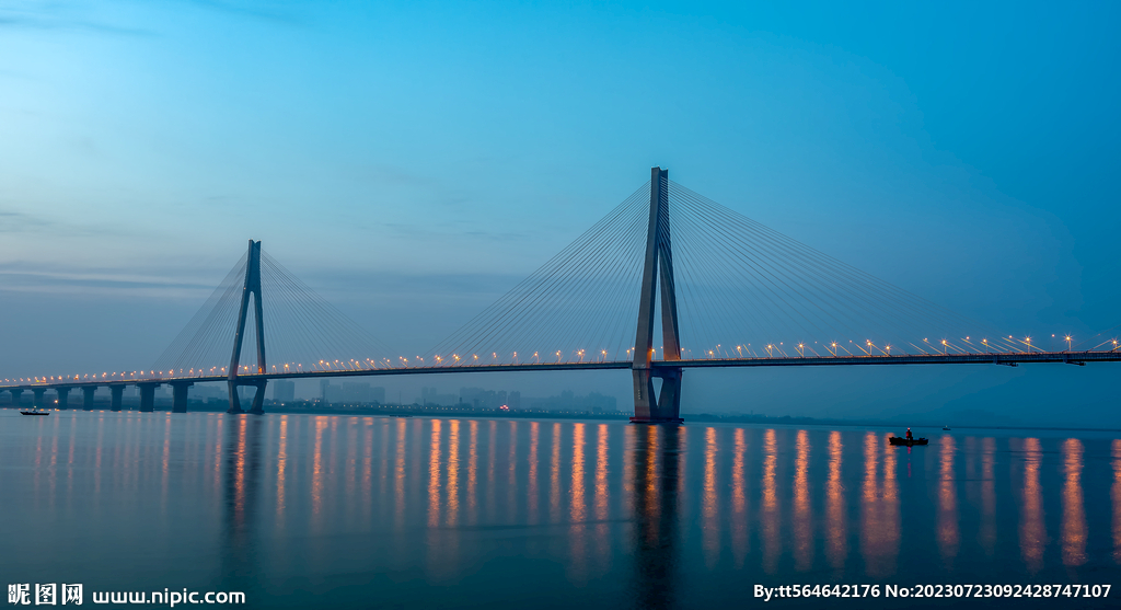 长江大桥夜景美图