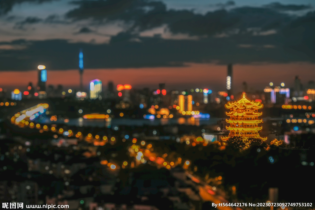 武汉地标建筑黄鹤楼