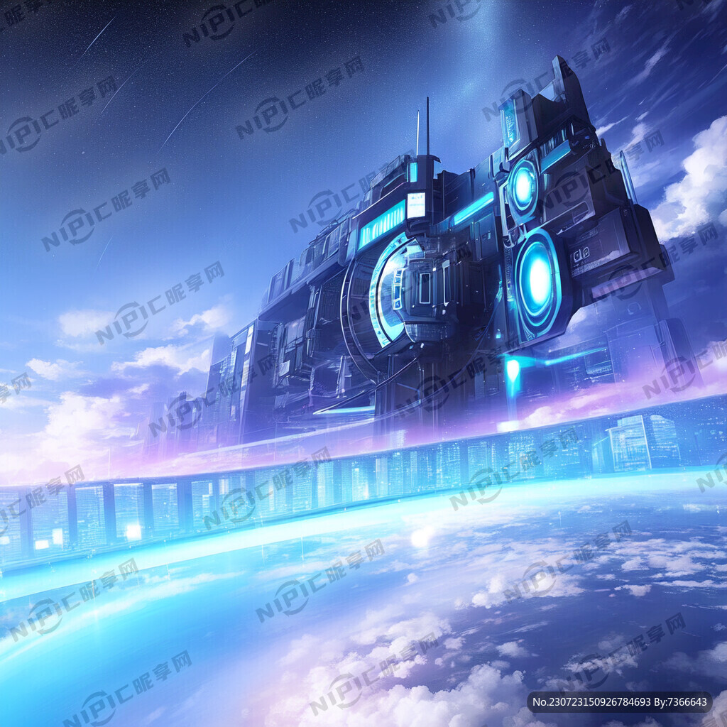 女孩 二次元 芯片 线路 城市