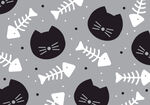 猫 鱼骨
